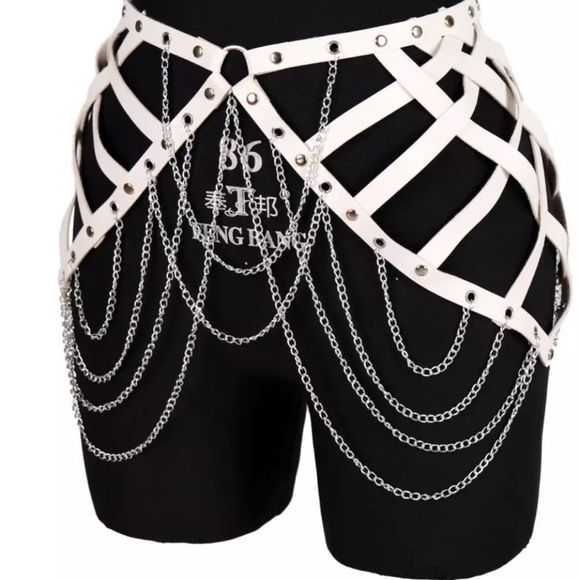NWOT White Waist Harness Belt main image 4